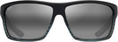 Rectangle Grey Black Stripe/Grey Lens Maui Jim Alenuihaha 839 View #2