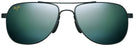 Aviator Gloss Black/Grey Lens Maui Jim Guardrails 327 View #2