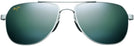 Aviator Silver w/ Blue/Grey Lens Maui Jim Guardrails 327 View #2