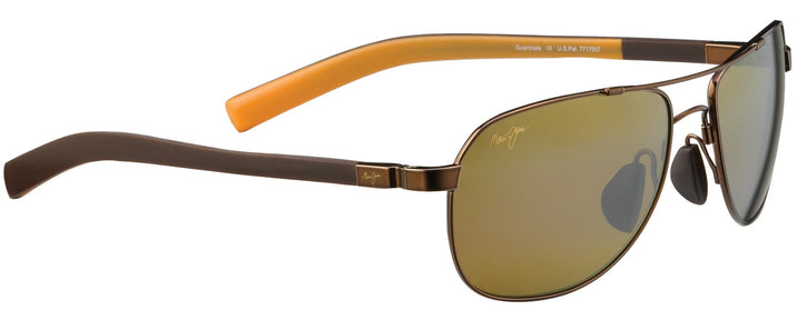 Aviator Metallic Gloss Copper/Bronze lens Maui Jim Guardrails 327 View #1