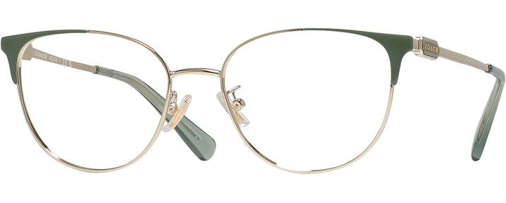 Cat Eye,Square Shiny Light Gold/mint Coach 5148 Progressive No-Lines View #1