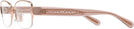 Rectangle Shiny Rose Gold Coach 5168 Single Vision Full Frame View #3