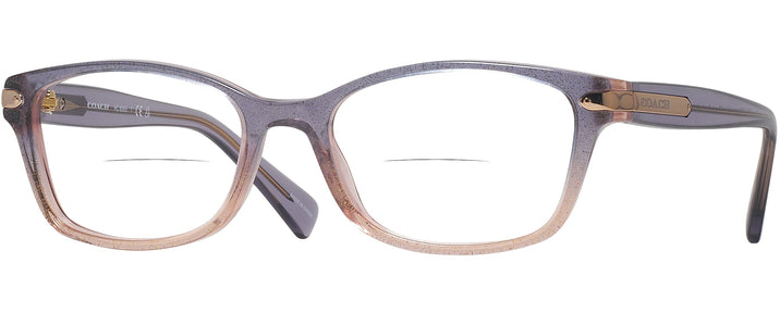 SHIMMER VIOLET PEACH GRADIENT Coach 6065 Bifocal View #1