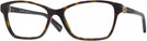 Rectangle Dark Tortoise Coach 6091B Single Vision Full Frame View #1
