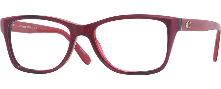 Rectangle Burgundy Laminate Coach 6129 Single Vision Full Frame View #1