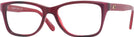 Rectangle Burgundy Laminate Coach 6129 Single Vision Full Frame View #1