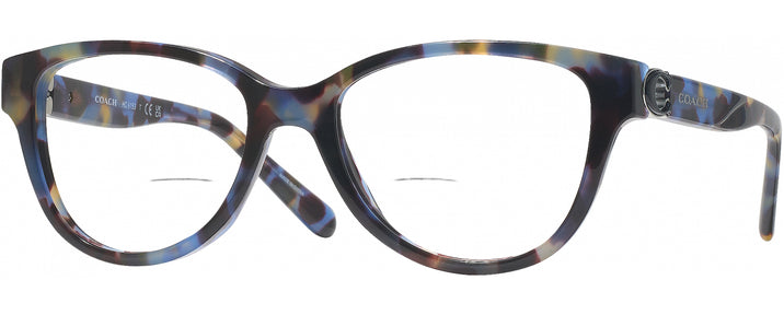 Oval Blue Tortoise Coach 6153 Bifocal View #1