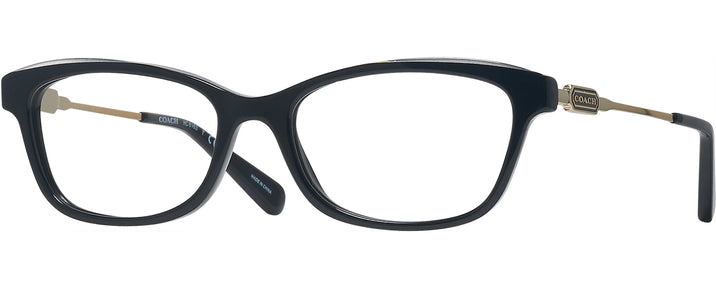 Square Black Coach 6163 Petite Single Vision Full Frame View #1