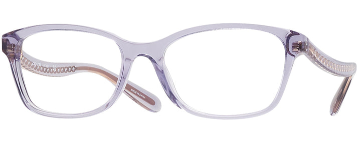 Rectangle Transparent Violet Coach 6181 Single Vision Full Frame View #1