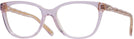 Square Transparent Lilac Coach 6186 Single Vision Full Frame View #1