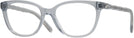 Square Transparent Blue Coach 6186 Single Vision Full Frame View #1