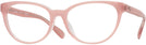 Round Milky Pink/transparent Pink Coach 6210U Single Vision Full Frame View #1