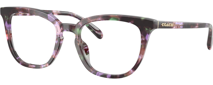 Square Amethyst Pearl Tortoise Coach 6222U Single Vision Full Frame View #1
