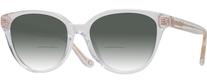 Square Transparent Clear Coach 6234U w/ Gradient Bifocal Reading Sunglasses View #1