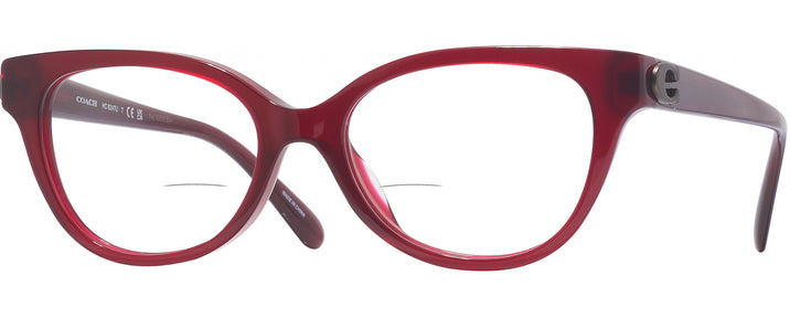 Square Milky Burgundy Coach 6247U Bifocal View #1