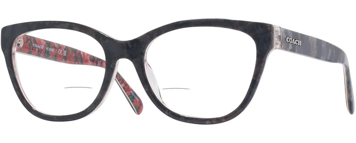  Black Tortoise/pink Floral Coach 6249U Bifocal View #1