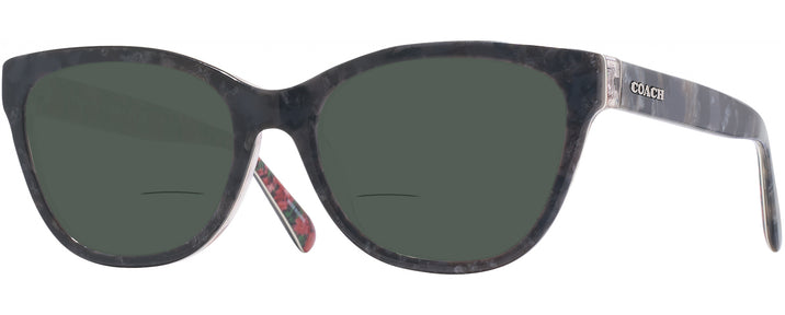  Black Tortoise/pink Floral Coach 6249U Bifocal Reading Sunglasses View #1