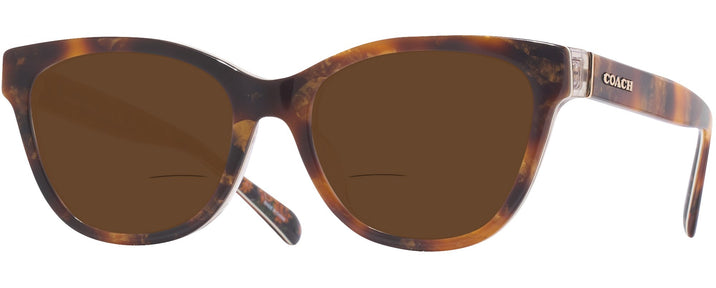Butterfly Amber Tortoise/orange Floral Coach 6249U Bifocal Reading Sunglasses View #1