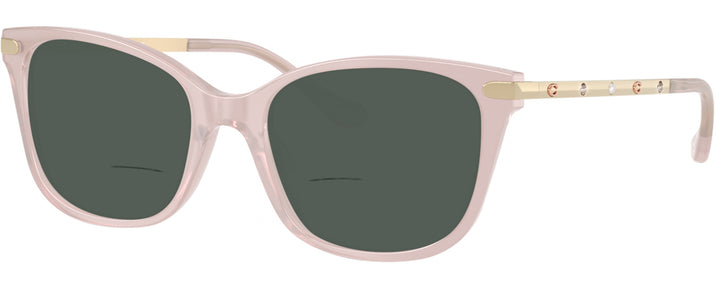 Square Milky Petal Pink Coach 6261BU Bifocal Reading Sunglasses View #1