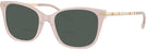 Square Milky Petal Pink Coach 6261BU Bifocal Reading Sunglasses View #1