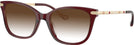 Square Milky Burgundy Coach 6261BU w/ Gradient Progressive Reading Sunglasses View #1
