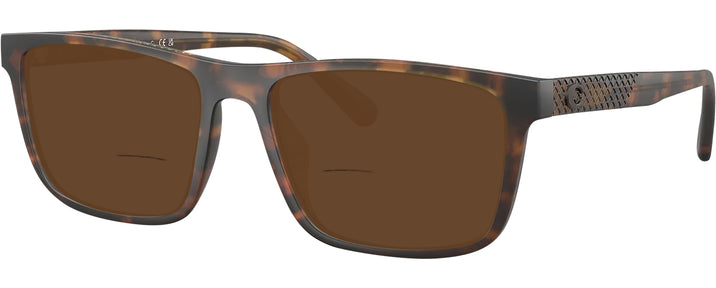Rectangle Matte Dark Tortoise Coach 6263U L Bifocal Reading Sunglasses View #1