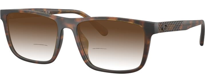 Rectangle Matte Dark Tortoise Coach 6263U L w/ Gradient Bifocal Reading Sunglasses View #1