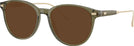 Round Transparent Olive Coach 6265U Progressive Reading Sunglasses View #1