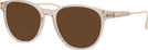 Round Transparent Sand Coach 6265U Bifocal Reading Sunglasses View #1