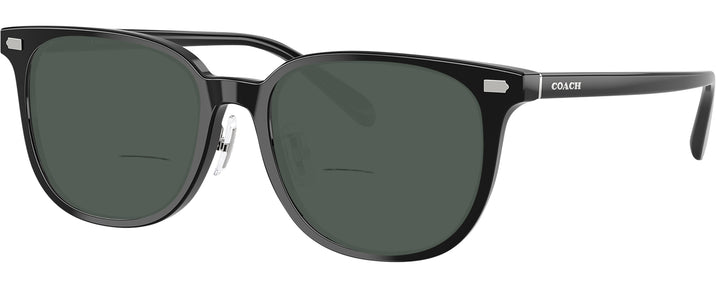 Square Black Coach 6269D Bifocal Reading Sunglasses View #1