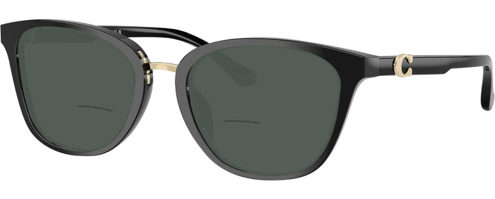 Square Black Coach 6272U Bifocal Reading Sunglasses View #1