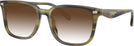 Square Striped Olive Coach 6276U w/ Gradient Progressive Reading Sunglasses View #1