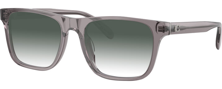 Square Transparent Grey Coach 6277U w/ Gradient Progressive Reading Sunglasses View #1
