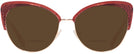 Cat Eye Burgundy/shiny Rose Gold Coach 7110 Bifocal Reading Sunglasses View #2