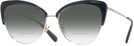 Cat Eye Black/shiny Light Gold Coach 7110 w/ Gradient Bifocal Reading Sunglasses View #1