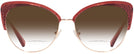 Cat Eye Burgundy/shiny Rose Gold Coach 7110 w/ Gradient Bifocal Reading Sunglasses View #2
