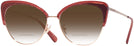 Cat Eye Burgundy/shiny Rose Gold Coach 7110 w/ Gradient Bifocal Reading Sunglasses View #1