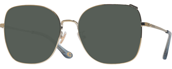 Oversized,Square Shiny Light Gold Coach 7133 Progressive No Line Reading Sunglasses View #1