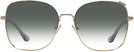 Oversized,Square Shiny Light Gold Coach 7133 w/ Gradient Progressive Reading Sunglasses View #2