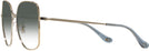 Oversized,Square Shiny Light Gold Coach 7133 w/ Gradient Progressive Reading Sunglasses View #3