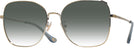 Oversized,Square Shiny Light Gold Coach 7133 w/ Gradient Progressive Reading Sunglasses View #1