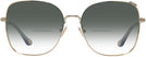 Oversized,Square Shiny Light Gold Coach 7133 w/ Gradient Bifocal Reading Sunglasses View #2