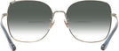 Oversized,Square Shiny Light Gold Coach 7133 w/ Gradient Bifocal Reading Sunglasses View #4