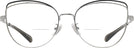 Cat Eye,Oversized Shiny Silver/black Coach 7162 Bifocal View #2