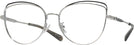 Cat Eye,Oversized Shiny Silver/black Coach 7162 Single Vision Full Frame View #1