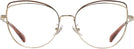 Cat Eye,Oversized Shiny Light Gold/nutmeg Coach 7162 Single Vision Full Frame View #2