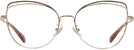 Cat Eye,Oversized Shiny Light Gold/nutmeg Coach 7162 Single Vision Full Frame View #2