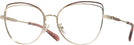 Cat Eye,Oversized Shiny Light Gold/nutmeg Coach 7162 Single Vision Full Frame View #1