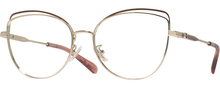 Cat Eye,Oversized Shiny Light Gold/nutmeg Coach 7162 Computer Style Progressive View #1