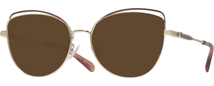 Cat Eye,Oversized Shiny Light Gold/nutmeg Coach 7162 Progressive Reading Sunglasses View #1
